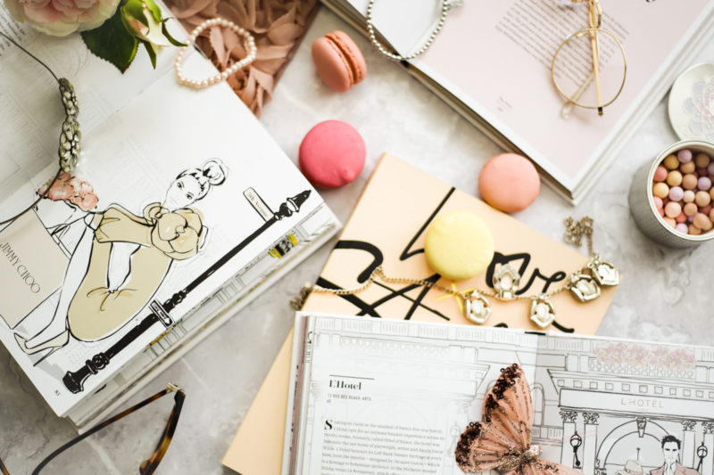 Blog Photography | Four Photo Styling Props I Love feat Megan Hess & Garance Dore books styled with butterfly and macarons